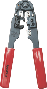 CRIMPER AND SET OF TELEPHONE CONNECTORS (UTP) FHT-210A