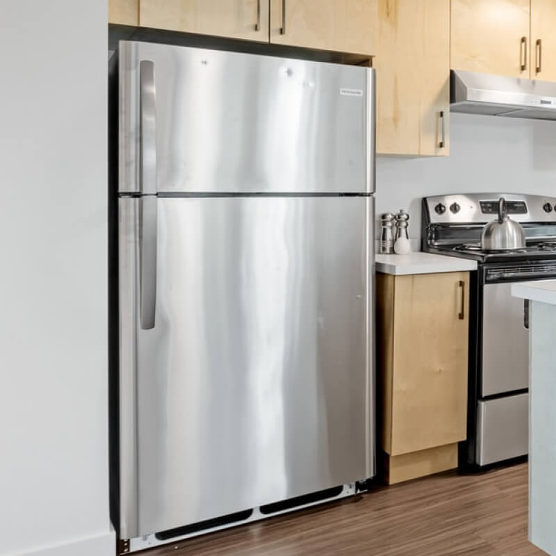 2 Door Apartment Size Refrigerator with Freezer, 7.2 cu ft, Platinum Series, Stainless Steel